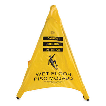 Spill Magic™ Pop Up Safety Cone, 3 X 2.5 X 20, Yellow freeshipping - TVN Wholesale